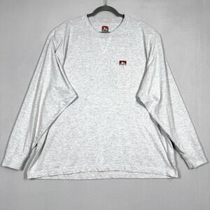 Ben Davis Shirt Mens Large Long Sleeve Pocket Workwear‎ Logo Crewneck Heavy Duty